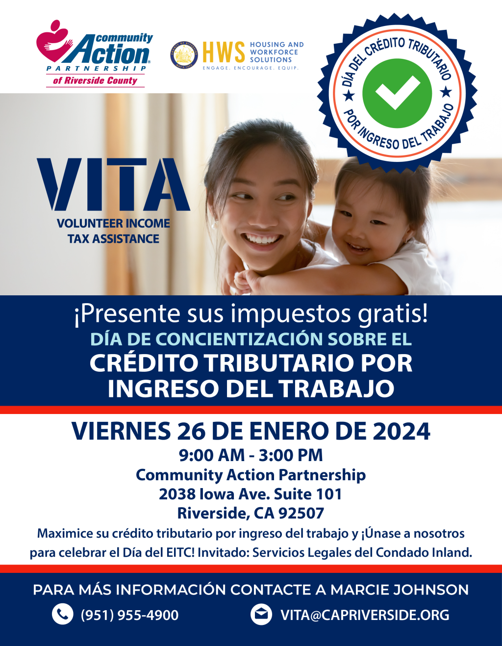 Earned Tax Credit Day, January 26, 2024 Community Action